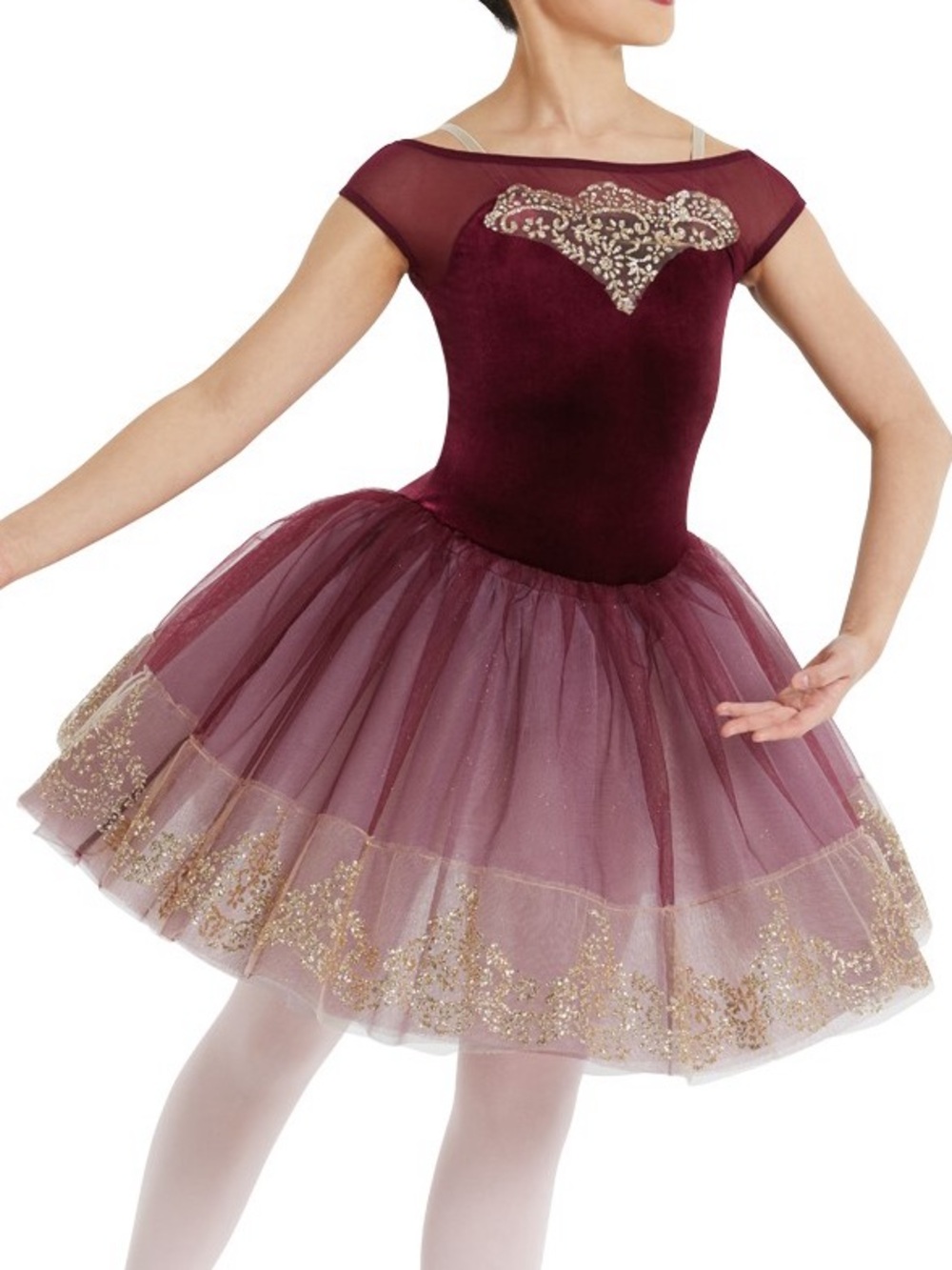 3/$75 Weissman Burgundy Tutu Ballet Costume
